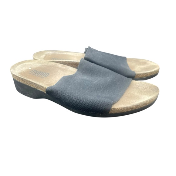Munro Shoes - Munro Casita Slide Sandals Women's 6.5 M Black Stretchy Comfy